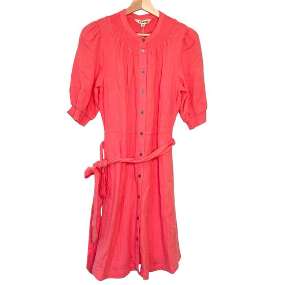 Boden Ada Double Cloth Short Dress Azalea Pink Women's Size 6 NWT - Picture 5 of 15